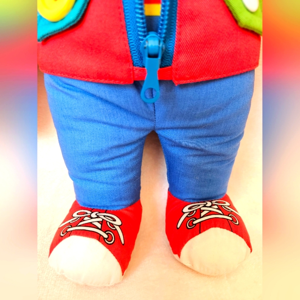 Vtg 1990 Sesame Street Dress Me Up Ernie 13" Plush Doll Playskool Zip Snap, Hood - Picture 4 of 14